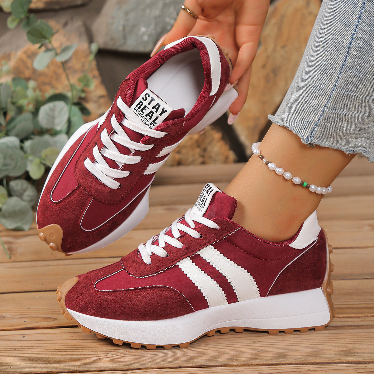 Women’s Modern Chunky-Soled Casual Shoes – Trendy Sports Sneakers