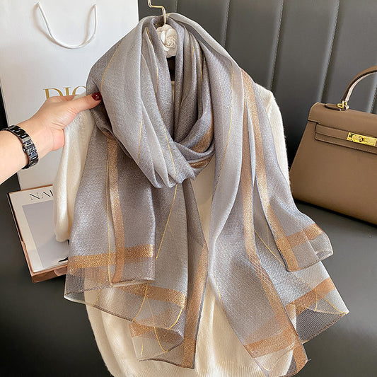 Women's Solid Color Double-Sided Scarf – Lightweight for Spring, Summer & Autumn