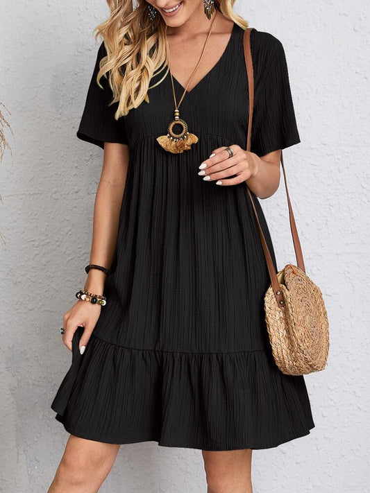 Women’s Casual Summer Dress – Loose Fit Short Sleeve Design