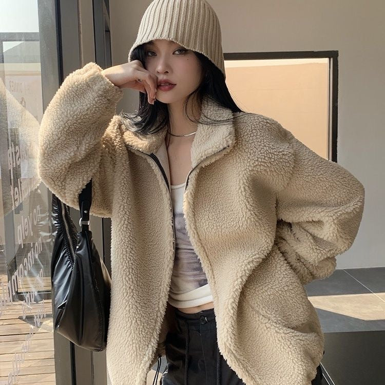 Women’s Luxury Lamb Wool Winter Coat