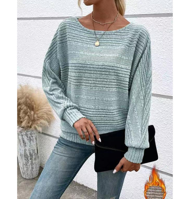 Women’s Batwing Long-Sleeve Round Neck Top