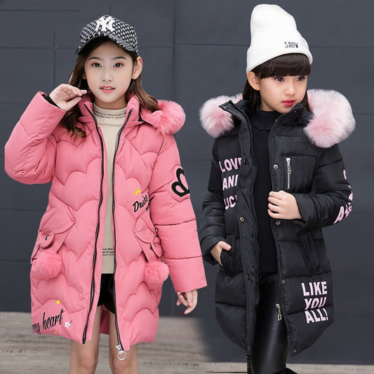 Girl's Cotton-Padded Jacket – Warm & Comfortable Winter Wear