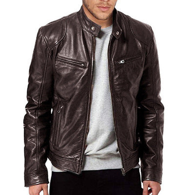 Men's Faux  Leather Casual  Jacket
