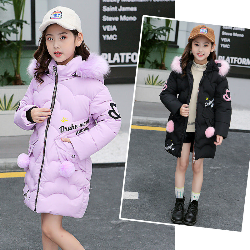 Girl's Cotton-Padded Jacket – Warm & Comfortable Winter Wear