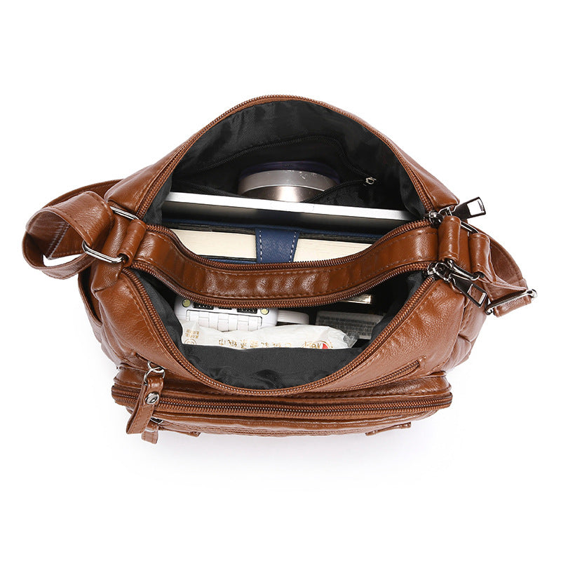 Casual Washed Messenger Bag – Trendy Everyday Shoulder Bag