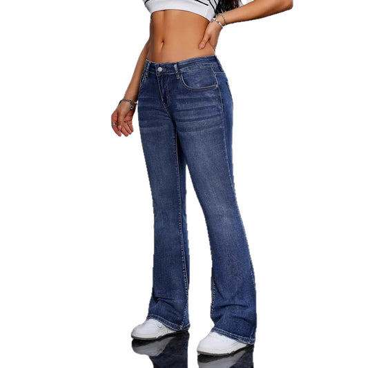 Women's Stretchy Flared Denim Jeans