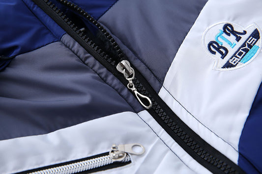 Boys’ Long Sleeved Hooded Padded Jacket – Warm Winter Outerwear