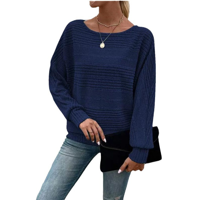 Women’s Batwing Long-Sleeve Round Neck Top