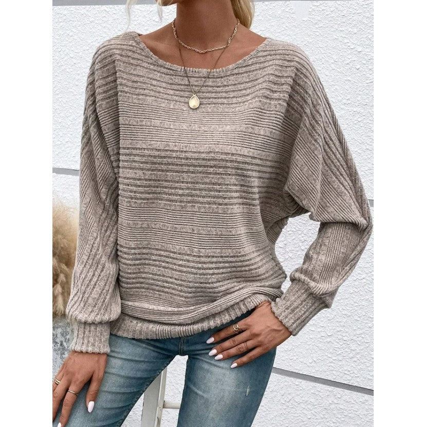Women’s Batwing Long-Sleeve Round Neck Top