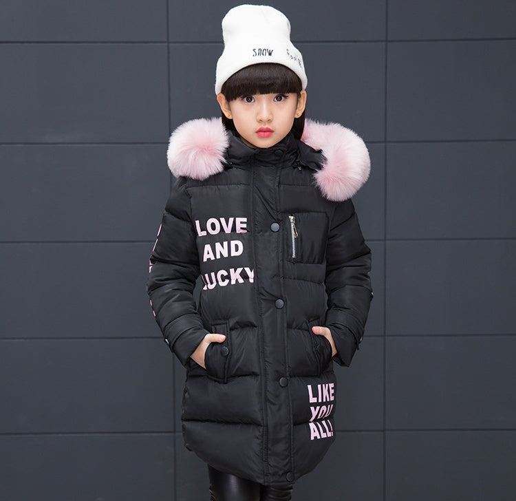 Girl's Cotton-Padded Jacket – Warm & Comfortable Winter Wear