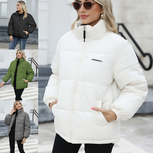 Women’s Warm Winter Coat – Windproof Down Cotton Loose Fit Outerwear