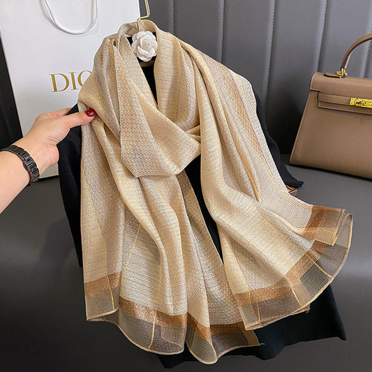 Women's Solid Color Double-Sided Scarf – Lightweight for Spring, Summer & Autumn