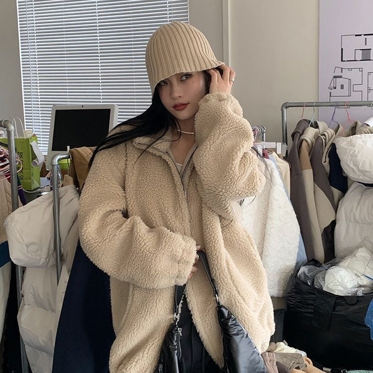 Women’s Luxury Lamb Wool Winter Coat